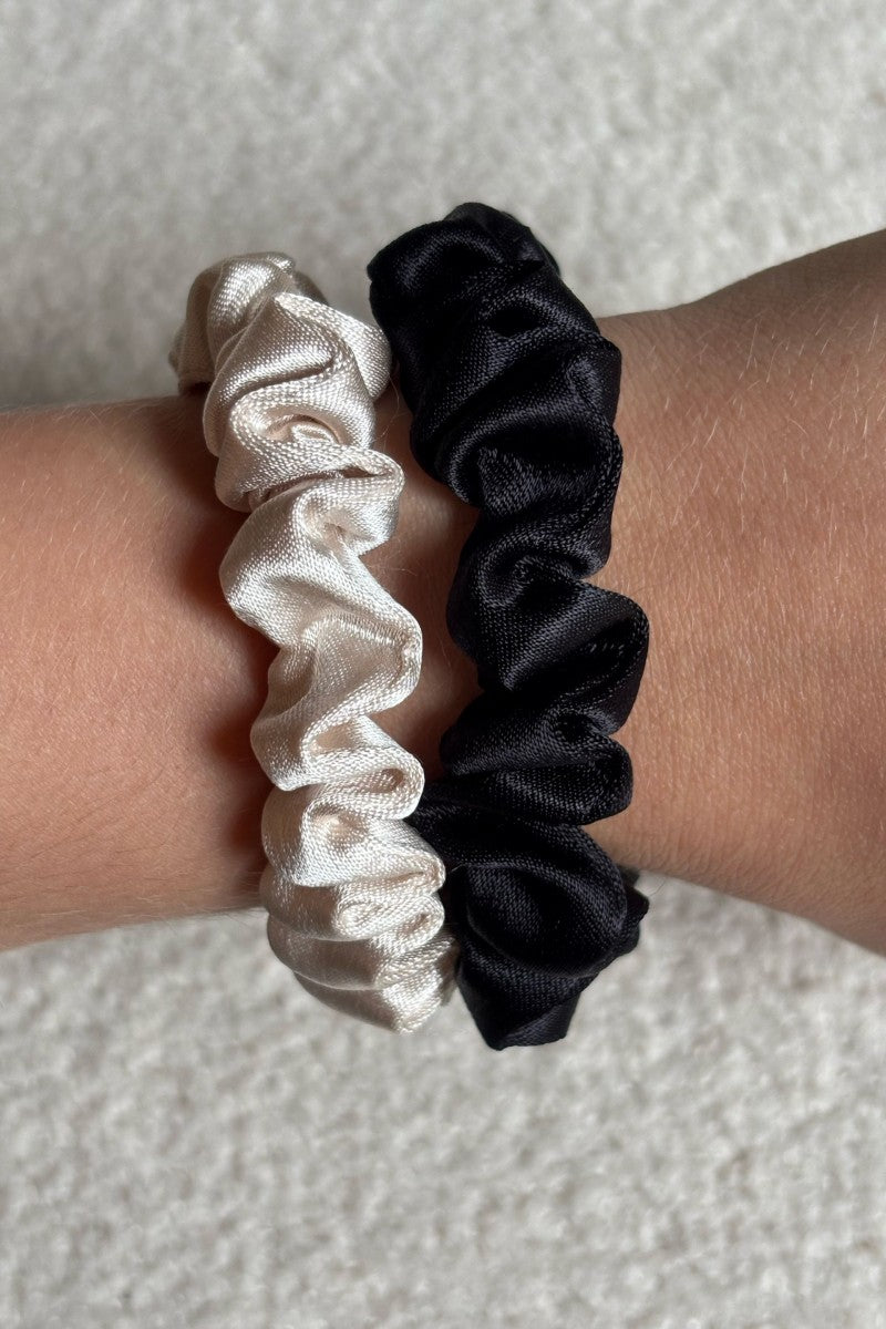 Satin hair band pearl gold