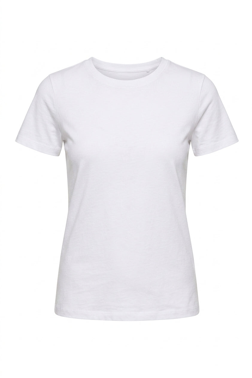 T-shirt z bawełny supima biały - packshot