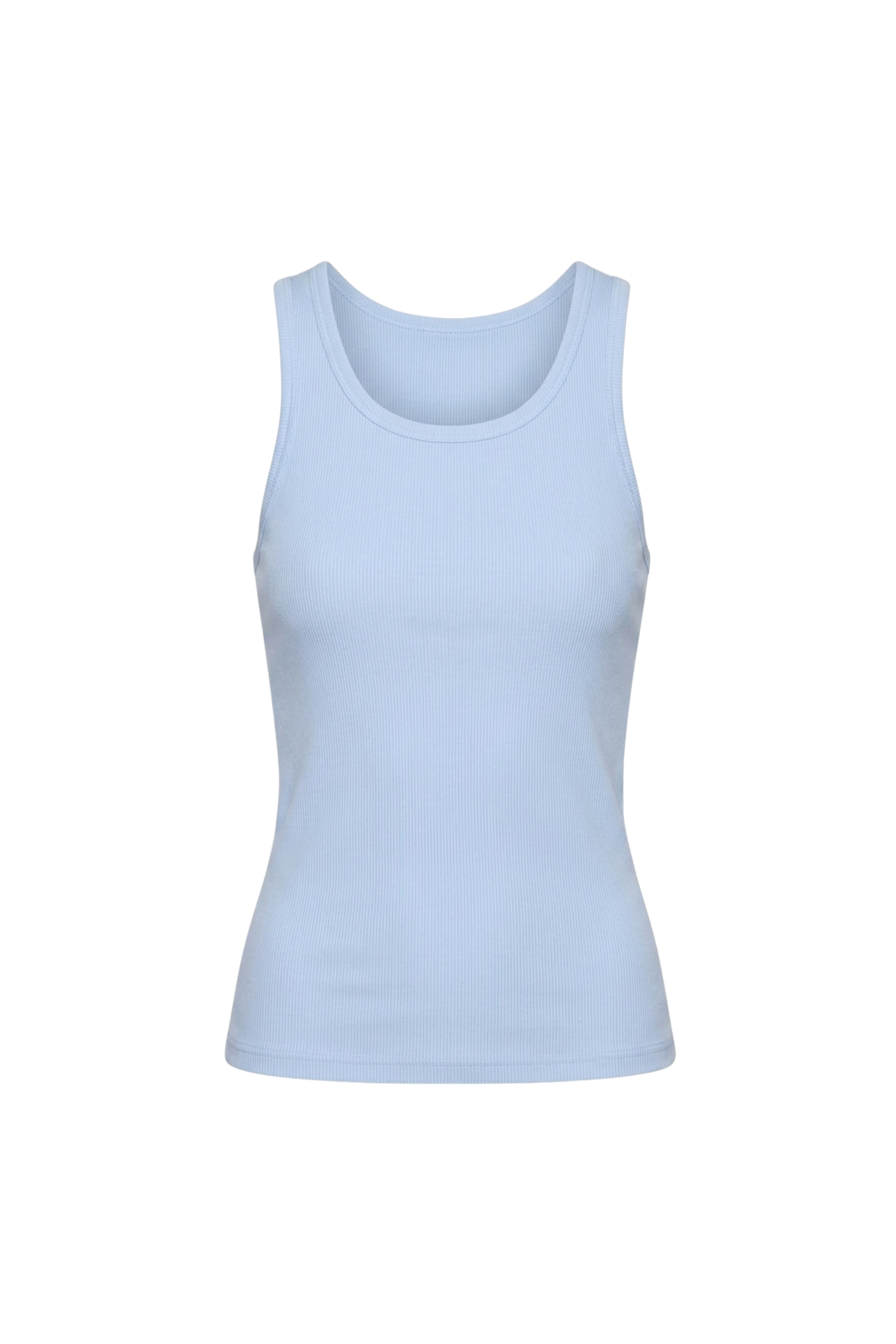Top z prążkowanej bawełny baby blue - packshot