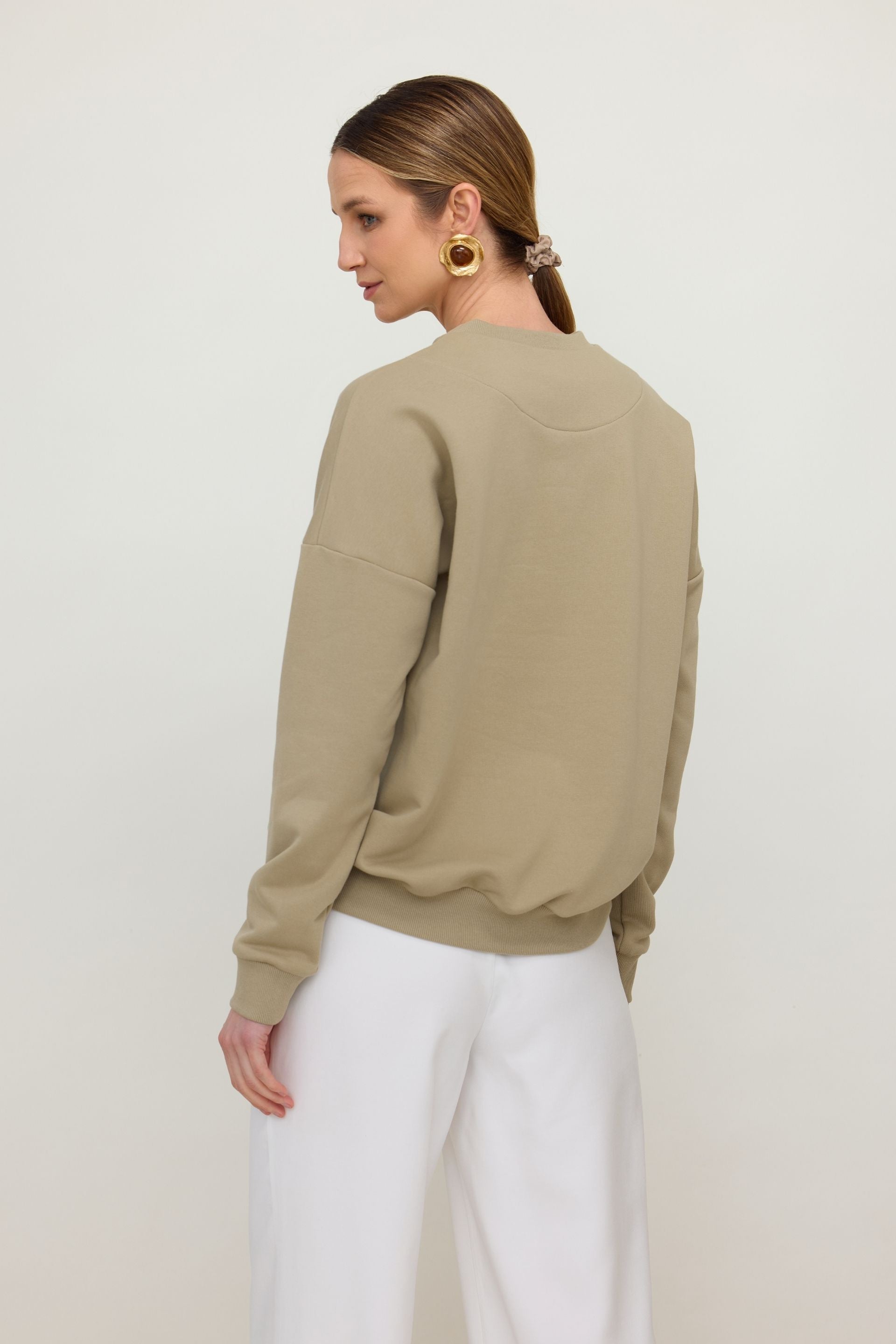 Bluza basic krem pistacjowy