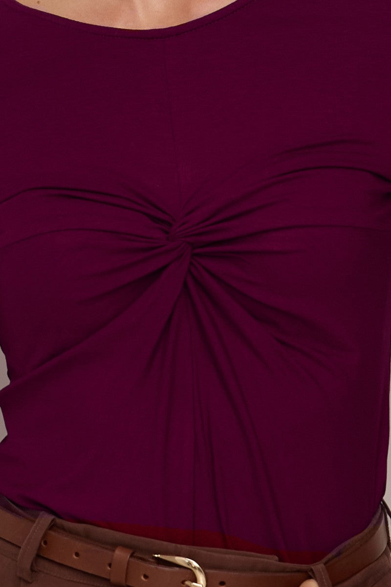 Basic blouse with a cherry wrap