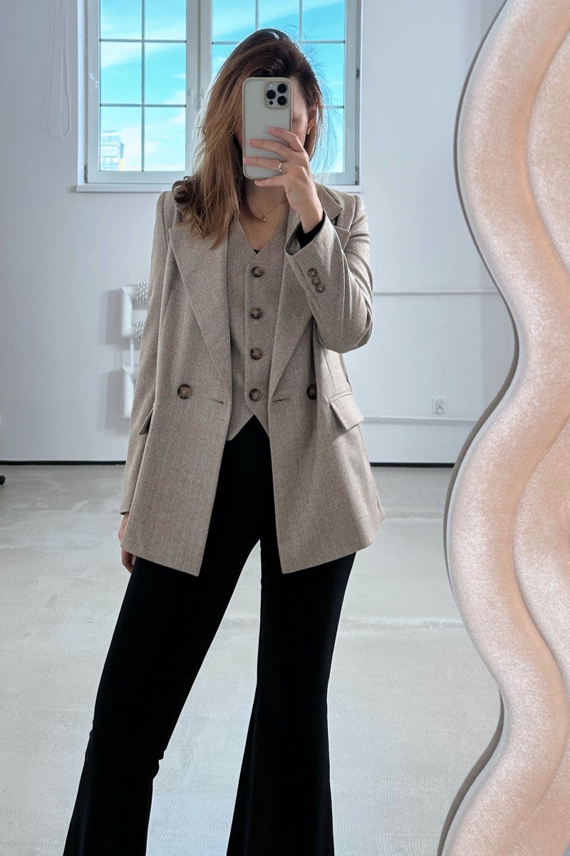 Herringbone Merino Wool Vest