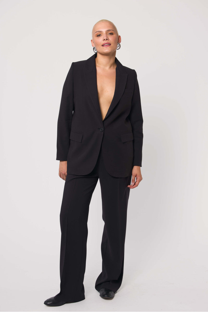 Wide leg trousers dusty black
